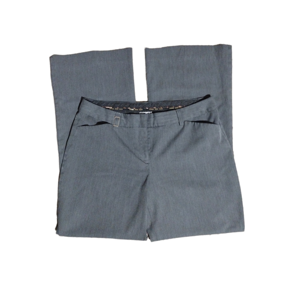 EXPRESS size 10R Gray Dress Pants Editor Fit